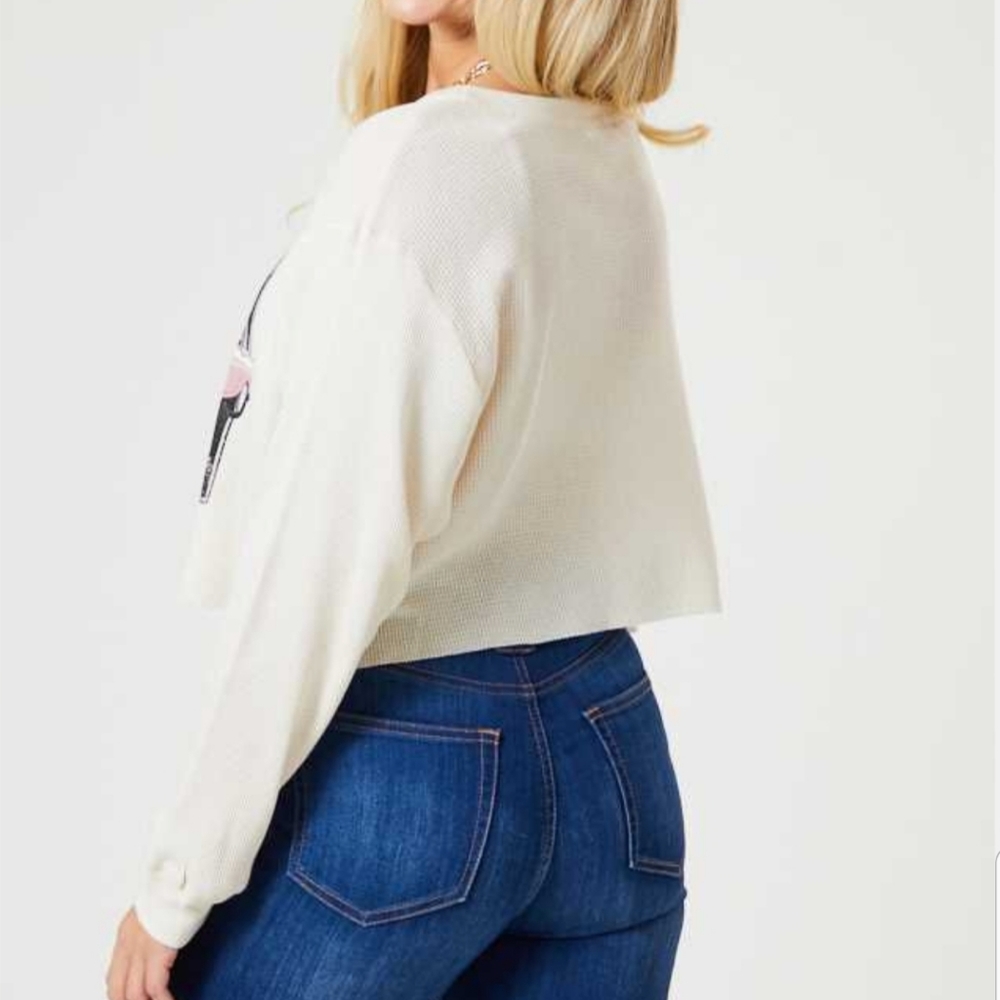 Altar'd State XL Route 66 Cropped Thermal Top - Picture 2 of 3